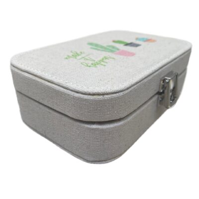 Cutie bijuterii material textil